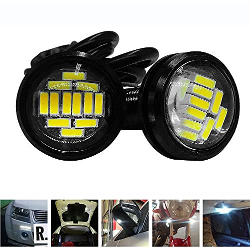 YSSMAO 2 stücke Eagle Eye Auto Licht Montage Fahrzeug DRL LED Tagfahrlicht Backup Weiß Parkplatz Signalleuchte Universal Zubehör