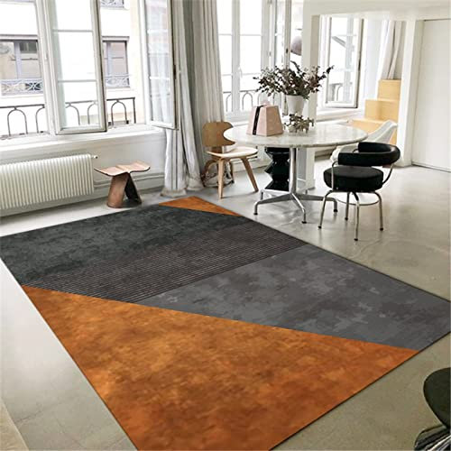 DJHWWD webteppich Teppich für küche Grau orange Moderne Wohnzimmerdekoration Korridor Bodenmatte Kinderzimmer Mädchen 60X90CM