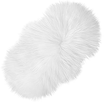 WLLHYF Mini tappeto in finta pelliccia da 50 cm con superficie irregolare e soffice copertura per sedia, ultra morbido, decorazione natalizia per soggiorno, divano, camera da letto, pavimento