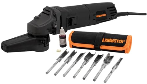 ARBORTECH Power Chisel Kit | Electric Chisel for Carving Wood with 7 Wood Chisels | PCH.FG.900.20