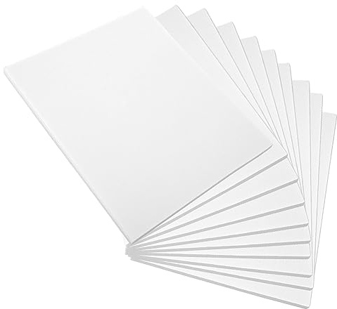 10 stycken A4-skumskivor, vita skumplattor, 5 mm, lätt skumplattor, dubbelsidig polystyrenplatta, EVA-skumplattor, polystyrenplattor för presentation, pysselprojekt, modellering 30 x 20 cm