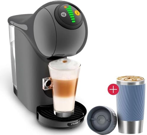 Krups Nescafé Dolce Gusto Genio S Machine à café à capsules | Machine à café + tasse de voyage Emsa Bleu | Pression de pompe 15 bar | Réservoir d'eau 0,8 l | 1500 W | Fonction chaud et froid