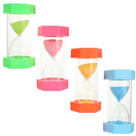 Zerodeko Schreibtischaufsatz 4 Stück Sanduhr Timer Pulver Zum Drehen Von Mini Ornamenten Schreibtischdekorationen