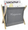 Choonjin Porte Revue Bois, Pliable Porte-Magazines et Porte-Journaux, avec du Tissu, 30 × 20 × 30 cm Gris Porte Livre, Porte Magazine Debout, pour Bureau, Maison et Salon