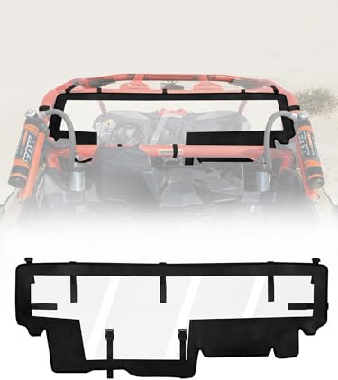 ZIDIYORUO UTV Soft Rear Windshield for Can Am Maverick X3 - Rear Wind Cover Keeps Air/Rain/Dust/Pebbles/Mud Away from Seats-Durable, Easy Install, Compatible with Can-Am X3 & X3 Max XRS XDS Turbo RR