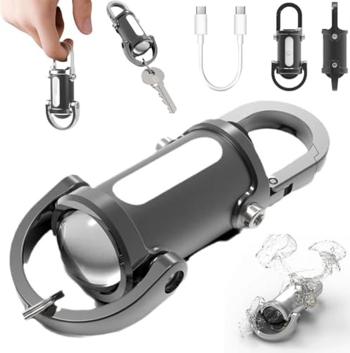 1200LM Super Bright Mini Keychain Flashlight Waterproof, Mini Flashlight Keychain, Super Bright Hand Flashlight, Rechargeable Torch, LED Keychains Small Torch Light, Pocket Torchs Small Torches