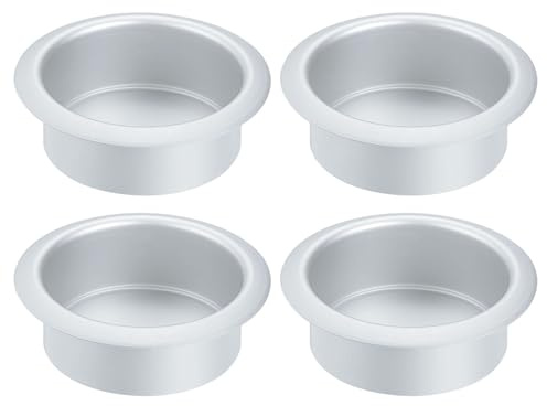 sourcing map 4 Pcs Aluminum Drop-in Cup, 1.34 x 4.02 Drink Can Holder Poker Table Cup Holder Insert for Sofa Boat Car Marine, Silver