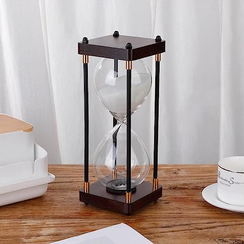 SAJMAKUWLA Hour Glass, Grand sablier de 30 Minutes, minuteries Modernes en Verre, for la décoration de la Maison Vintage(White)