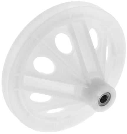 Polea de Lavadora de Doble, Plástico Blanco, Eje Cuadrado | Semiautomática, Mecanizado Preciso, Varias Medidas, Repuesto para Motor y Caja de Engranajes