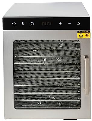 Deshidratador de Alimentos,Desidratadoras de Alimentos,Deshidratador de acero inoxidable, 800 W, secador de congelación, 34,5 x 35 x 43 cm, deshidratador de verduras, secador de frutas
