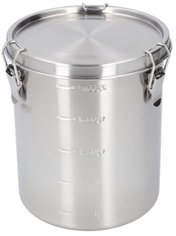 EALRIDV Hundefutterbehälter, luftdichter und eleganter Hundefutter-Aufbewahrungsbehälter, Edelstahl 2500ml für Küche oder Arbeitsplatte (2500ML)