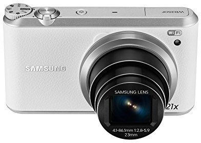 Samsung WB350F 16.3MP CMOS Smart WiFi & NFC Digital Camera with 21x Optical Zoom and 3.0 Touch Screen LCD and 1080p HD Video White (Renewed)