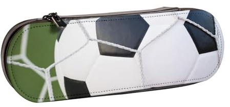 GSGCSBYMLG Federmäppchen mit Fußball-Motiv, bedrucktes Leder-Federmäppchen