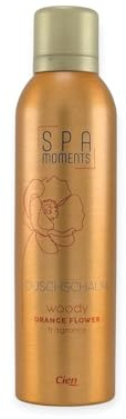 SPA Moments Duschschaum Woody Orange Flower 200ml | Pflegender Dusch-Schaum mit Orangenblüte | Holzig-Blumiger Duft