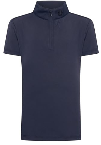 Imperial Riding IRH Jamy Summer - Maglietta da Equitazione per Bambini, a Maniche Corte, con Mezza Zip e Colletto Alto