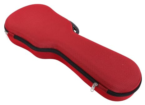 RiToEasysports 21 Tums Akustisk Gitarrväska, 1200D Polyester Gitarrfodral med Avtagbar Axelrem, Mjuk Spelväska för Reseförvaring Daglig Bär för Ukulelespelare (Röd)