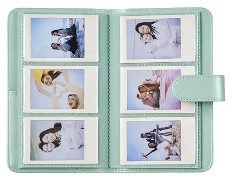 FUJIFILM instax™ mini Album | Fotoalbum für 108 instax mini Sofortbilder – Gepolstertes Einsteckalbum für Fotos im Format 86 x 54 mm | Lagoon Green