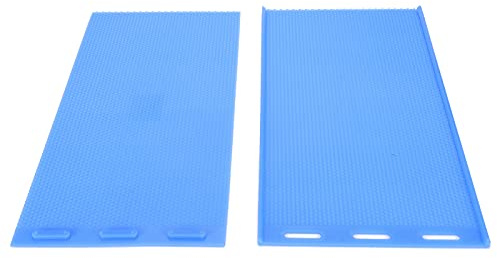 Generic 2 Uds Molde de Hoja de Cera de Abejas 43x23cm Herramienta de Prensa de Goma Flexible para Suministros de Apicultura (azul oscuro)