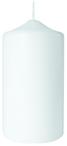 Rayher Bougie pilier, blanc, 1 pce., 15cm, 8cmø, 100% paraffine, label qualité supérieure RAL, à personnaliser, décoration, communion, confirmation, mariage-3140600