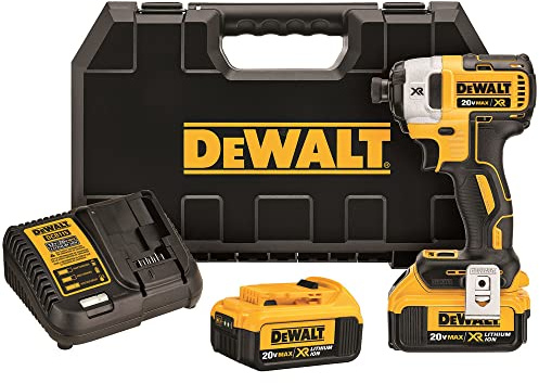 DEWALT DCF887M2 20V MAX XR Li-Ion 4.0 Ah Brushless 0.25 3-Speed Impact Driver Kit