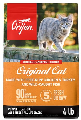 ORIJEN Grain Free High Protein Premium Dry Cat Food Original Recipe 4lb Bag