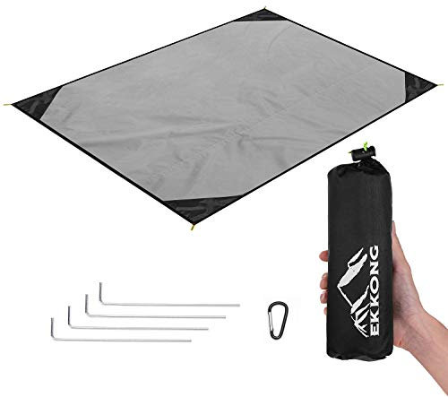 EKKONG Couverture De Pique-Nique Imperméable Ultraléger Petit Pack Couverture De Couverture De Plage Portable, Couverture De Camping, Coussin De Siège pour Les Activités en Plein Air (200 * 200cm)