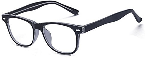 Outray Children Kids Teens Blue Light Filter Computer Glasses for Blocking UV Headache Anti Eye Eyestrain Transparent Lens Gaming Glasses Black