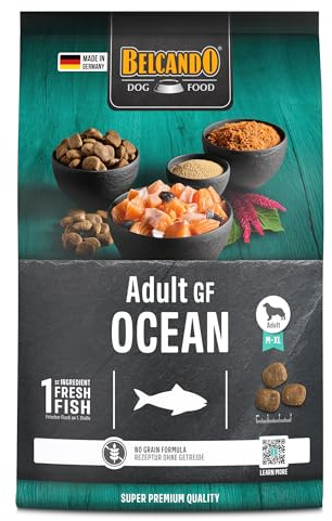 Belcando Adult GF Ocean [4 kg] Alimento para Perros sin Cereales | Comida Seca sin Cereales con Pescado | Deita Completa para Perros Adultos a Partir de 1 año de Edad