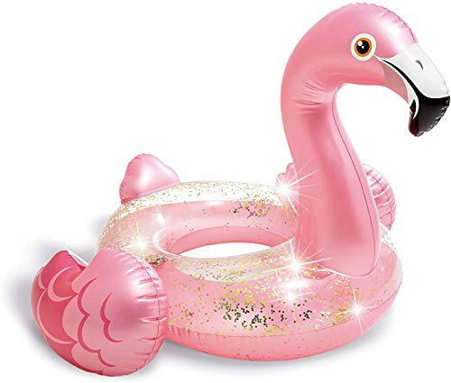 Glitter Flamingo Tube, 99 x 89 x 71 cm.