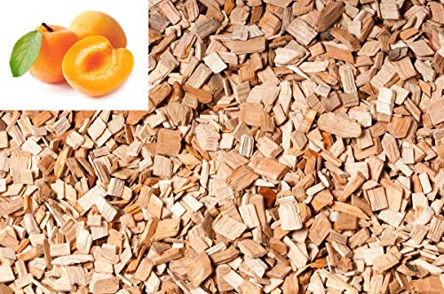 Fashion-Sonderposten Premium Wood Chips Räucherchips Holz FEIN BBQ Grill Smoker Buche,Kirsche u.v NEU (2,5KG, Aprikose)