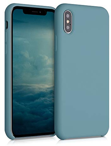 kwmobile Handyhülle für Apple iPhone X Hülle - Case Silikon - Kabelloses Laden - Schutzhülle Cover in Arctic Night