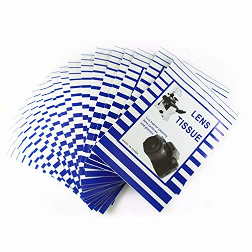 Lot de 100 lingettes de nettoyage pour lentilles de microscope - Pratique - Séchage rapide - individuel - Pour tous les écrans de lunettes et appareils électroniques (blanc)