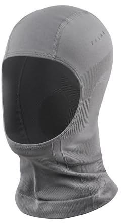 FALKE Unisex Kinder Sturmhaube Maximum Warm K FM Funktionsmaterial schnelltrocknend 1 Stück, Grau (Grey-Heather 3757), ONESIZE