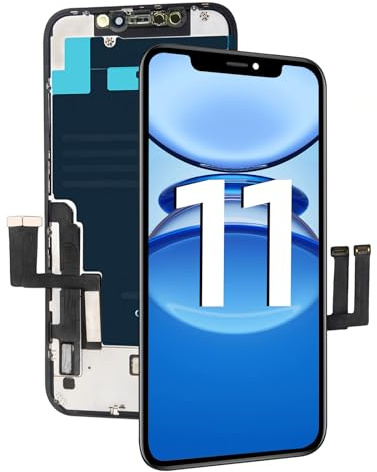 DTD Pantalla LCD para iPhone 11, 3D Touch Reemplazo Cristal Digitalizador Piezas 6,1 Pulgadas de Repuesto Compatible A2111, A2221, A2223 (no Viene con Herramientas de reparación)
