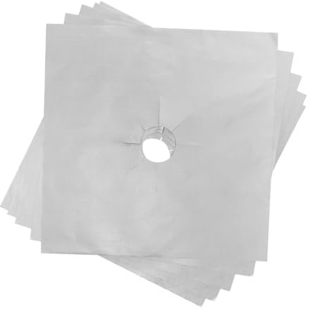 COLLBATH 5pcs Gas Hob Liner Oven Liner Protection Mat for Gas Cookers Non-stick Cooker Protector for Stove Top Protection
