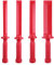 GOLD DEER 4Pcs Non-Marring Plastic Chisel Scraper Set 3/4 7/8 1 1-1/2 Wide Chemical Resistant Scraper Tool Plastic Razor Scraper Remover Tool for Removes Debris, Adhesives, Film, Paint