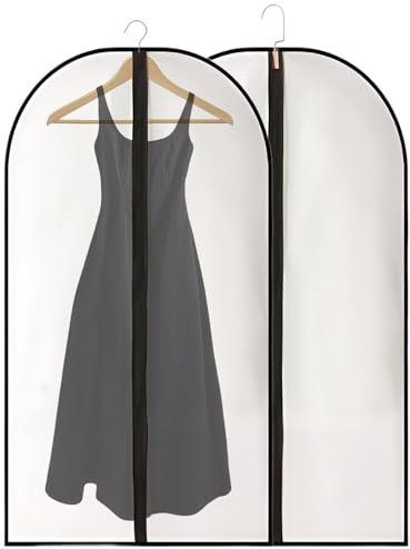 2 Stück Kleidersäcke, Kleidersack Anzug 60 * 140cm Wasserdichte und Mottensichere Kleidersäcke Mit Reißverschluss, Kleiderhüllen Transparent Wird Zur Aufbewahrung Von Garderoben Verwendet