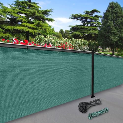 SuQurtom 2mx5m Garden Privacy Netting, Privacy Fence Screening 90% HDPE Outdoor Shading Net, UV-Resistant Tear-Resistant Windbreak Shading Net with Cable Ties and String, for Wall Garden Yard Backyar