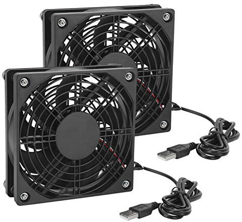3PCS Fan de Cas D'ordinateur Ultra Silencieux Ventilateur de Refroidissement Silencieux 5V USB PC Color Fan Base Fans avec Plusieurs Modes D'alimentation, Accessoire Pratique