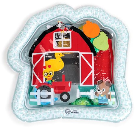 Baby Einstein Farm Explorers Cal's Sensory Barn Tummy Time vattenmatta, åldrarna 0-36 månader