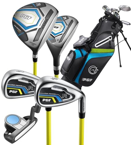 PGF Gold TP JR Kids Junior Golf Club Set – [Grey] [Hand: Right] [Height50–56][Age for 7–10]