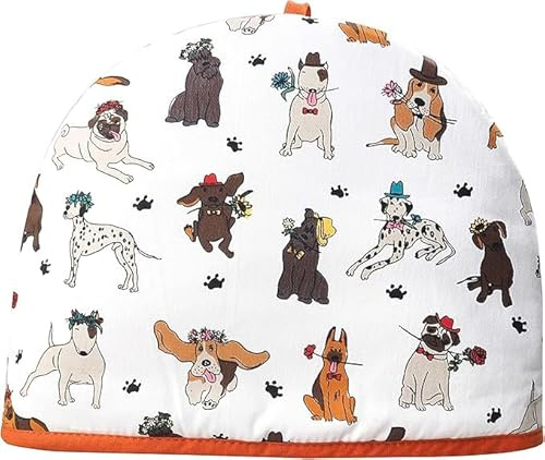 Tea Cosy for Teapot – Insulated Teapot Warmer for Small, Medium & Large Teapots | Funny & Trendy Gift Idea for Birthday, Christmas, Kitchen & New Home (Romantic Dogs)
