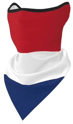 BOAIHH Leichte Gesichtsmaske, weich und bequem, mit niederländischem Flaggenmuster, zum Radfahren, Laufen und Angeln