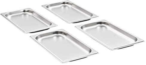 Generico Contenitori Gastronorm 12 pz GN 1/3 20 mm in Acciaio Inox,Argento,3.75kg,50892