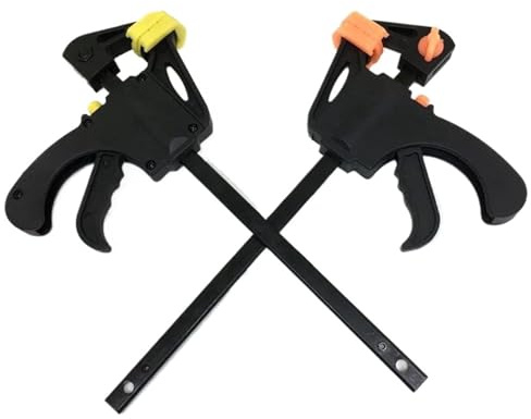 4 Quick Ratchet Release Speed Squeeze Wood Working Clamp Clip Kit Spreader Gadget Tool DIY Handle/Random Color