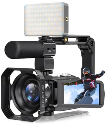 gdsDEs 4K Digital Video Camera 48MP 60FPS Auto 16X Zoom Camcorder Recording Streaming Vlogging Camera Handheld DV Cameras(Kit)