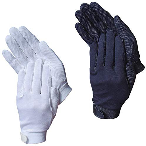 Harry's Horse Reithandschuhe Baumwolle, Farbe:weiß, Größe:L