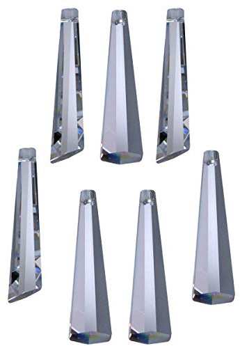 7x Regenbogenkristall Icicle/Eiszapfen 76mm Crystal 30% PbO~ Feng Shui Lampen Kronleuchter
