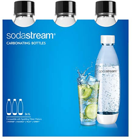 Sodastream 3 x 1 l Kohlensäureflaschen, Schwarz