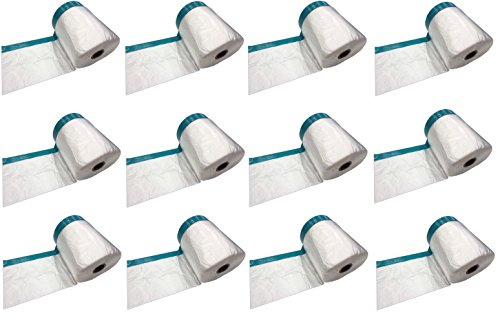 Profi Masker Tape mit Gewebeband 110cm Folie x 20m | UV-beständig | Abdeckfolie, Folien-Masker mit Steinband, Kombi Mask Tape, Folie mit Klebeband (12)